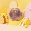 Cartoon round lunch boxes with compartments and tableware, children's and students' lunch boxes, fruit bento boxes, office workers' lunch boxes Specification image